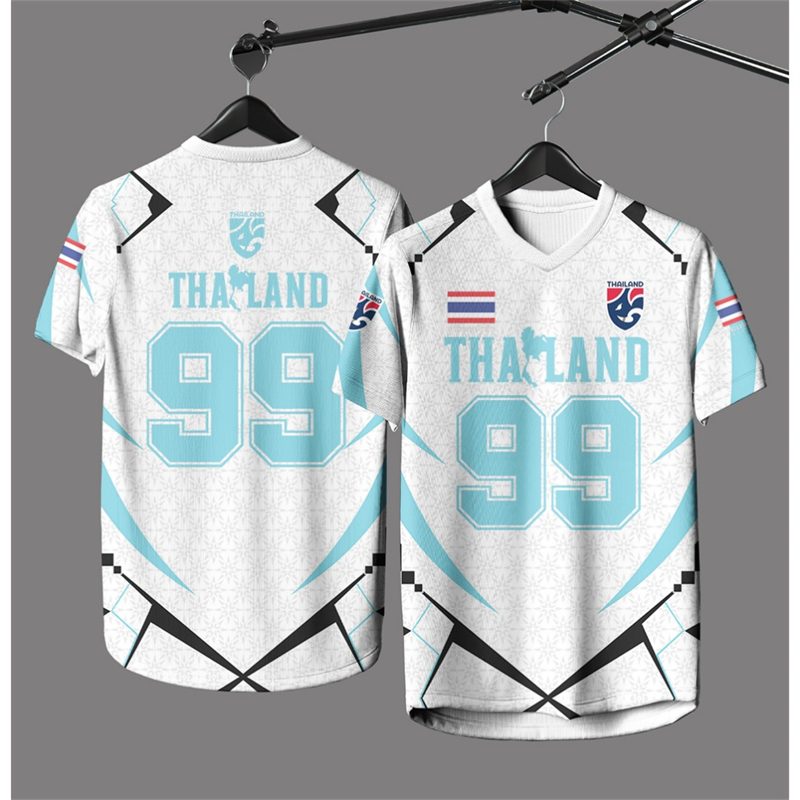 Thai Silk Blouse - パーソナライズされた夏の男性女性 Tシャツトップスタイスポーツサッカージャージカジュアルカスタム Tシャツ服子供の速乾性の服
