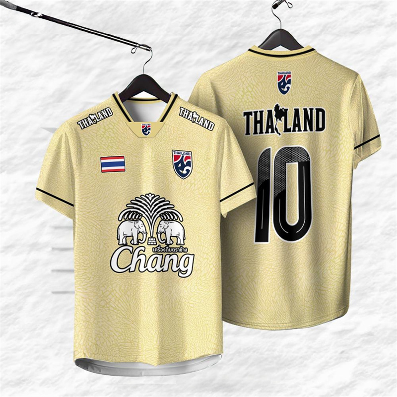 Thai Silk Blouse - タイナンバー 10 ジャージ Tシャツ男性用象プリントグラフィック半袖スポーツ Tシャツアウトドア夏日常通気性 Tシャツ