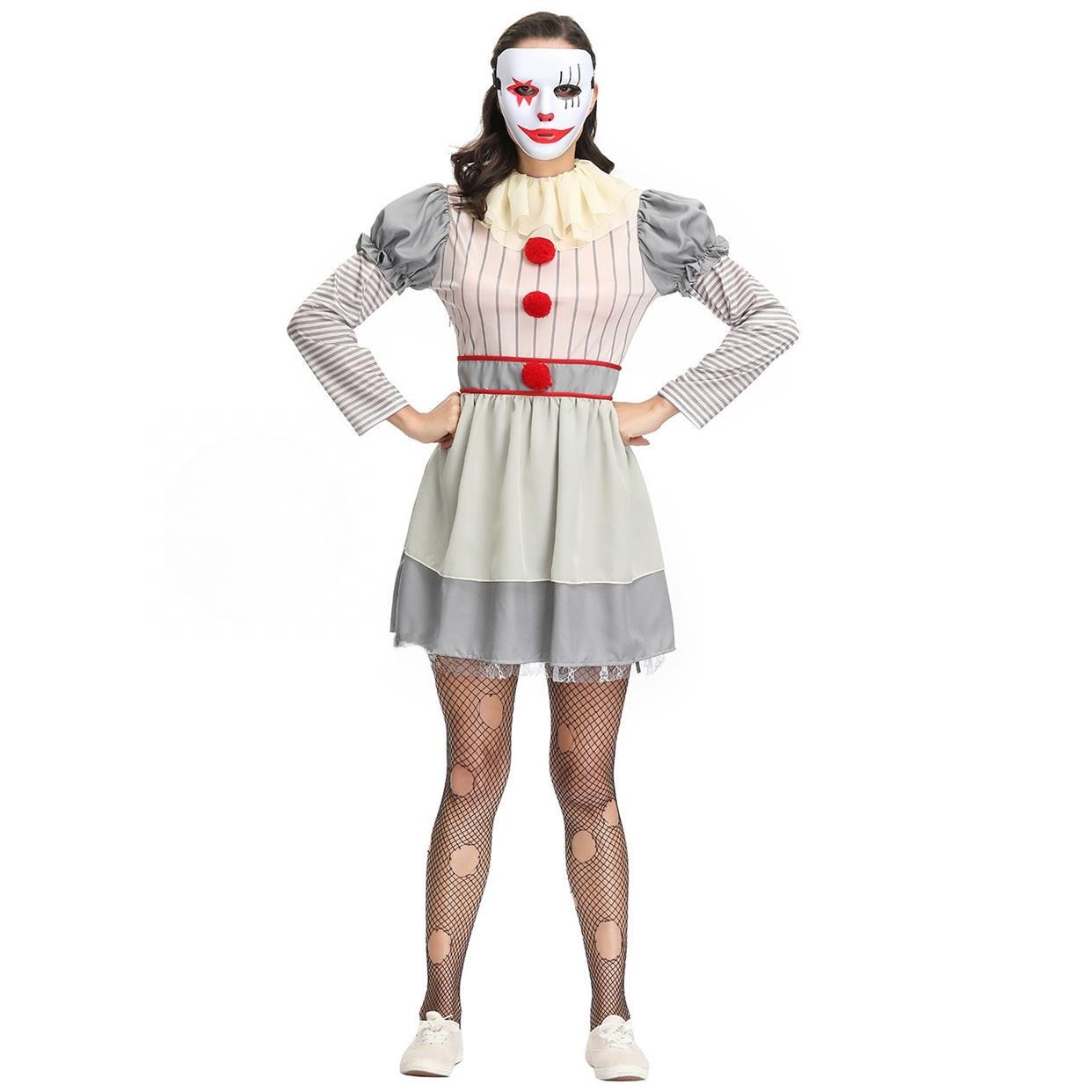 Ethnic Wear Fashion Designer - 大型ハロウィントリッククラウンソウルコスチュームネクロマンサーズ女性用エスニックステージウェア伝統的な中国のファッションデザイン