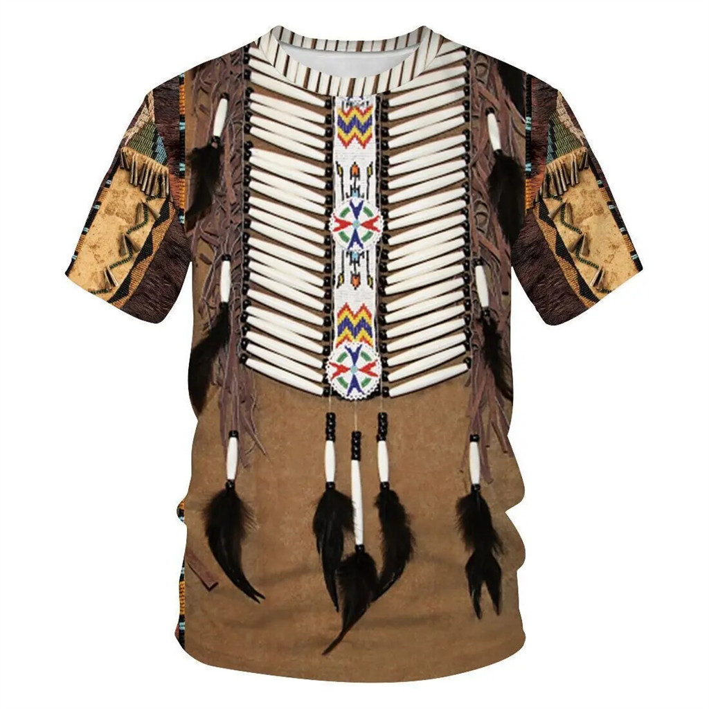 Fashion Ethnic Indian Clothing - 夏インド民族スタイル 3D プリント Tシャツストリート男性女性ファッション特大半袖 Tシャツ O