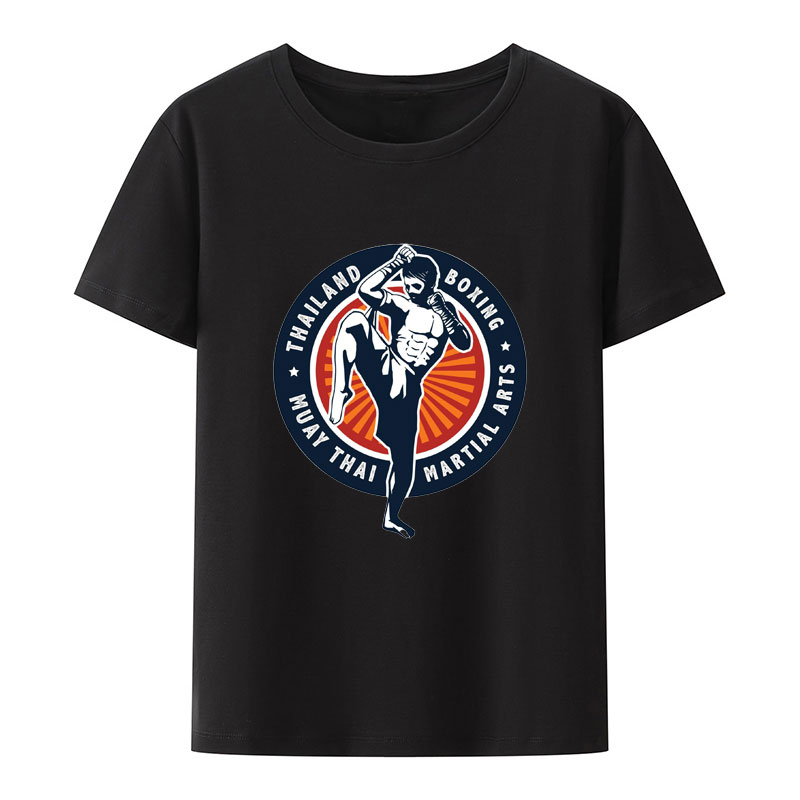 Thai Silk Blouse - タイボクシング ムエタイ 武道 プリント Tシャツ 可愛い