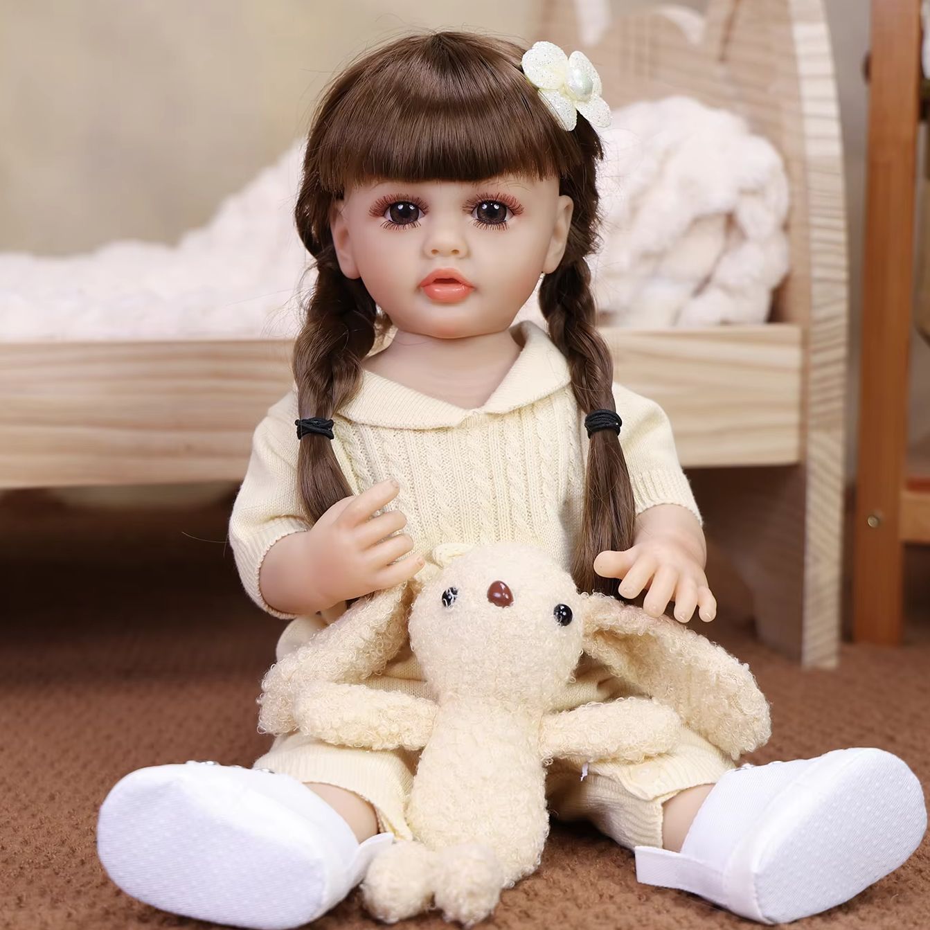 Ethnic Fashion Model - KEIUMI 43 センチメートルリボーンベベ人形ソフトシリコーンビニールリアルなボディ早期教育ベビードールクリスマスギフト
