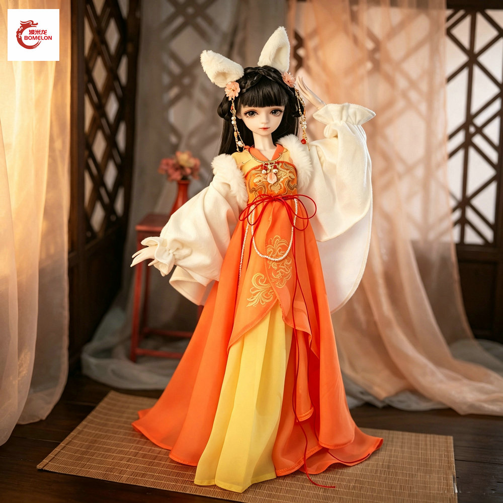 Ethnic Fashion Model - 手作り1/3 BJDドール フルセット 大型60cm レッドフォックス フェアリー
