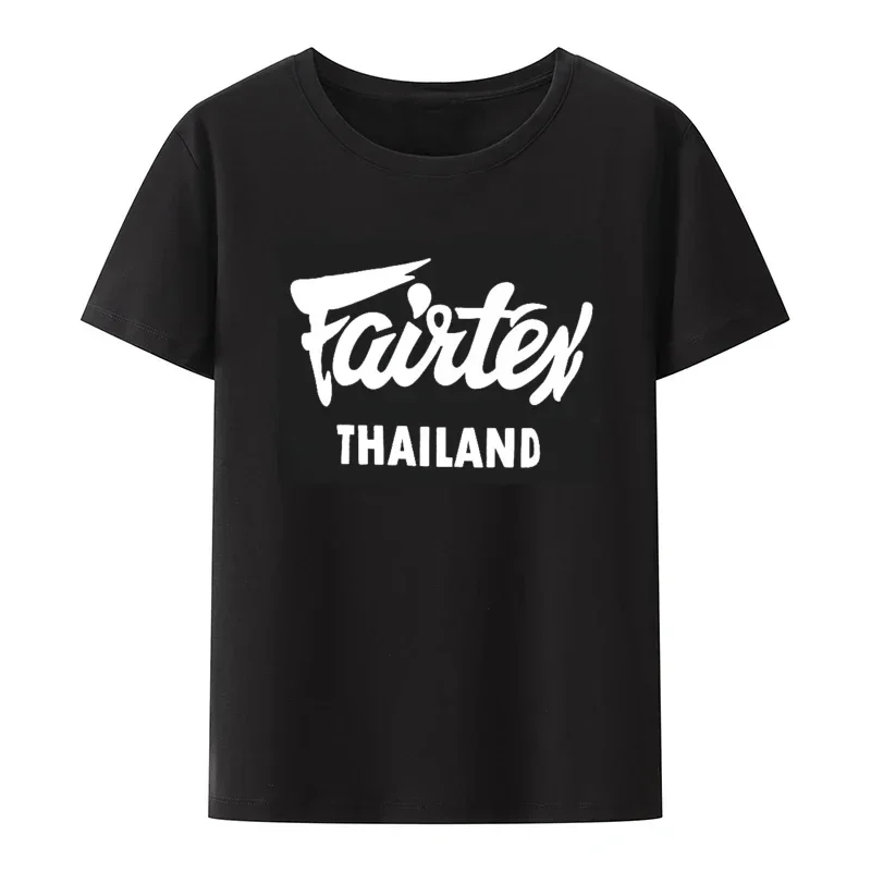 Thai Silk Blouse - Fairtex-黒のムエタイTシャツ,ラウンドネックのカジュアルなヒップスターブラウス,キックボクシング,十分なグラフィック,通気性のあるストリートファッション