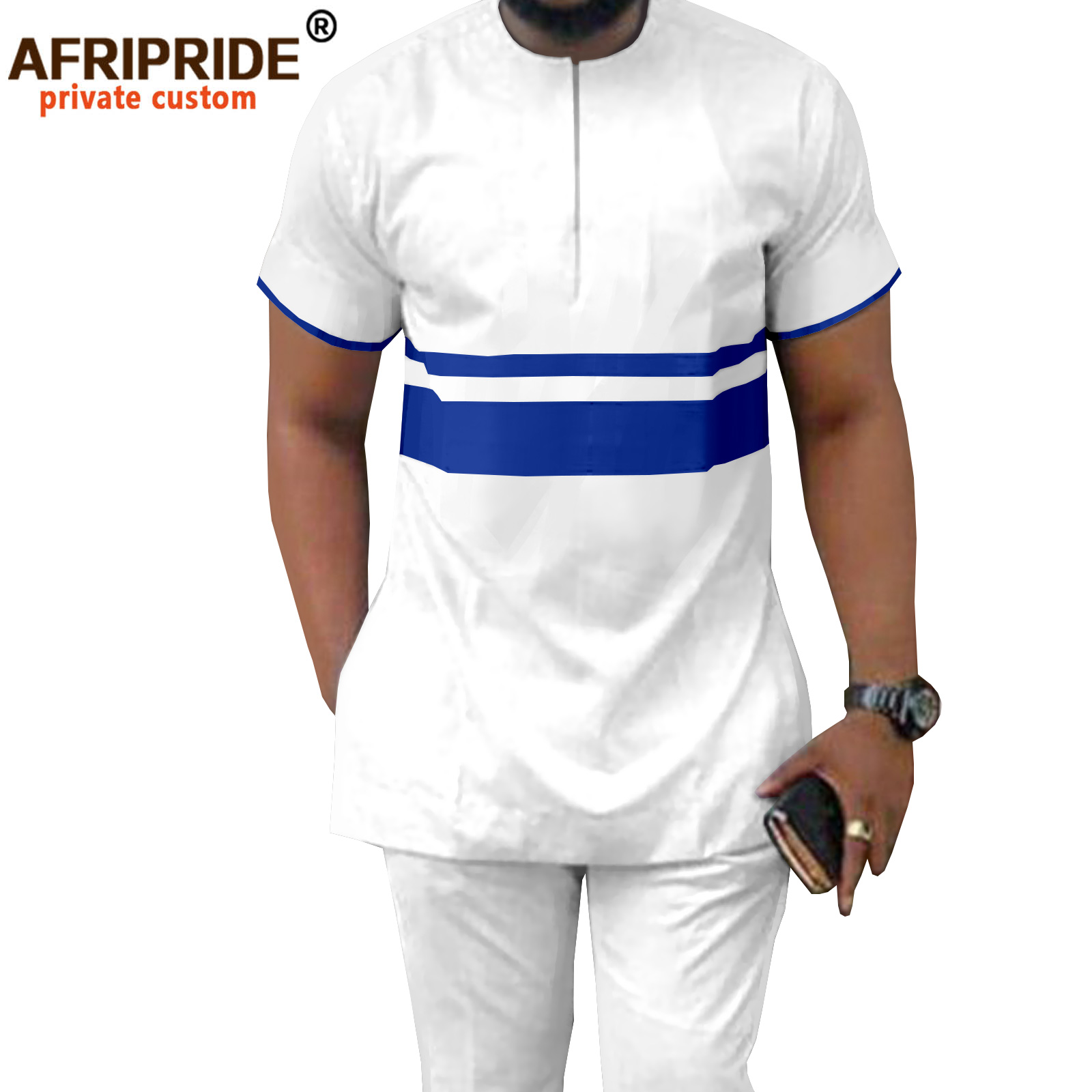 アフリカ紳士服半袖dashikiシャツとパンツ2点セットプラ - Dashiki Shirt Men のレビューと価格