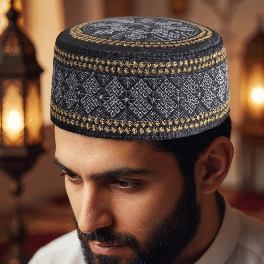 ファッションエスニックスタイルイスラムフラットキャップ通気性 - Ethnic Fashion Men のレビューと価格