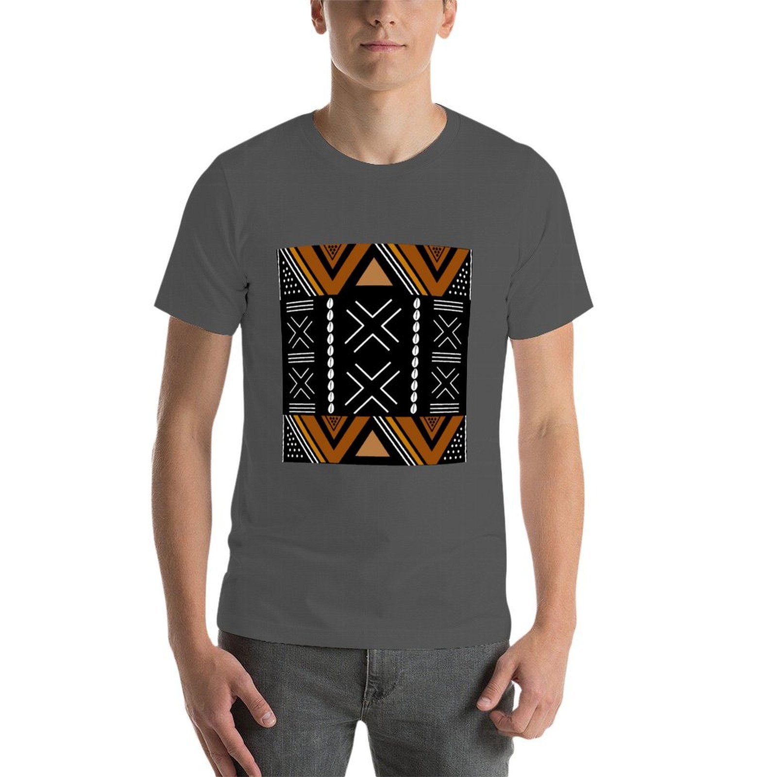 アフリカン マッドクロス ボゴラン デザイン Tシャツ カジ - Mudcloth Print Top のレビューと価格