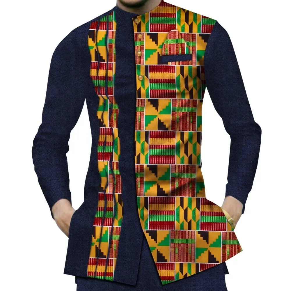 男性用の伝統的なアフリカの服,カジュアルシャツ,ダシキ,パッ - Dashiki Shirt Men のレビューと価格