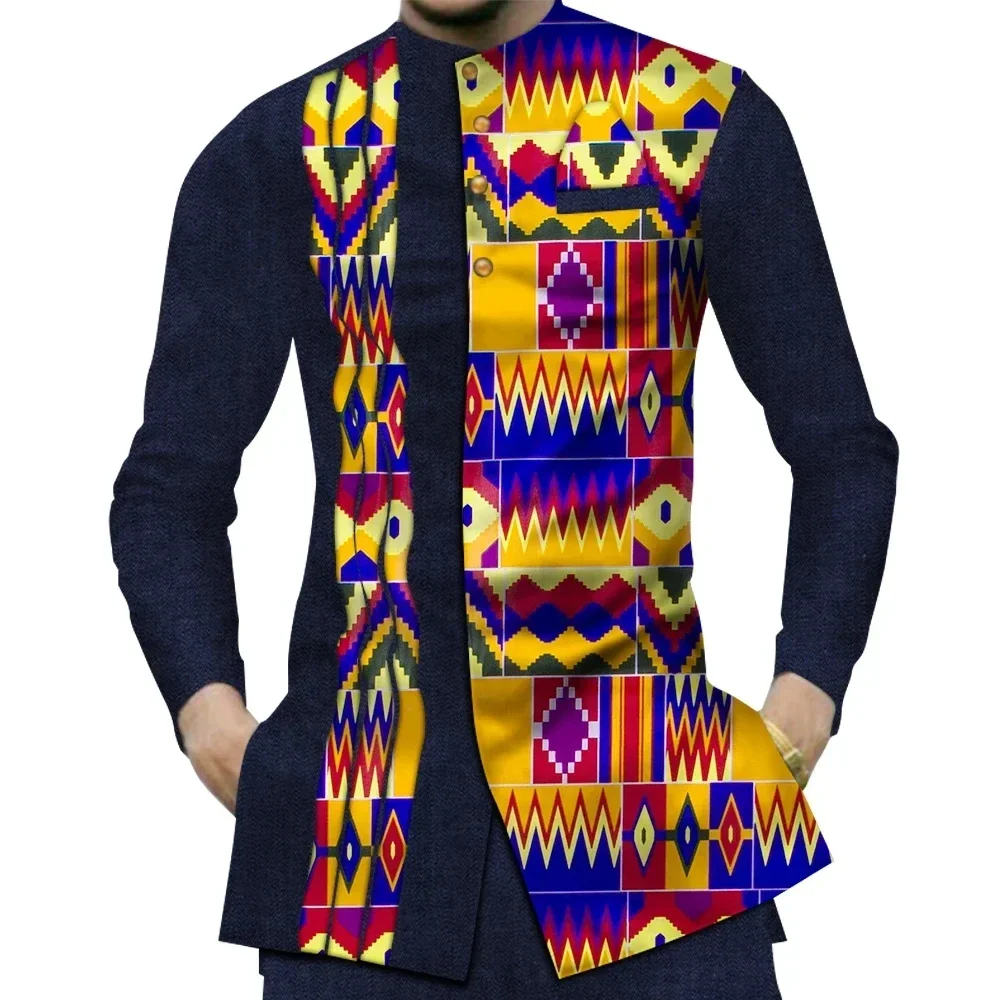 男性用の伝統的なアフリカの服,カジュアルシャツ,ダシキ,パッ - Dashiki Shirt Men のレビューと価格