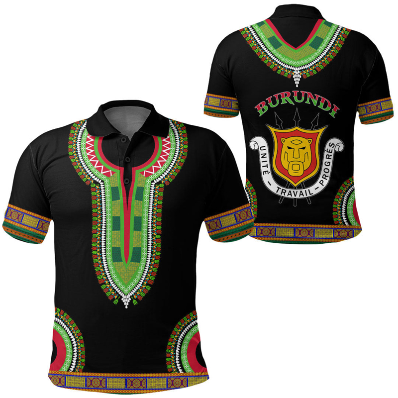 男性のための3Dプリントポロシャツ,カジュアルなメンズシャツ - Dashiki Shirt Men のレビューと価格