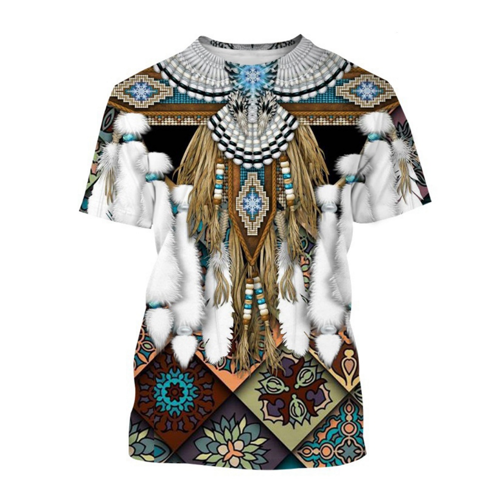 インディアン Tシャツエスニックスタイル 3D プリントスト - Fashion Ethnic Indian Clothing のレビューと価格