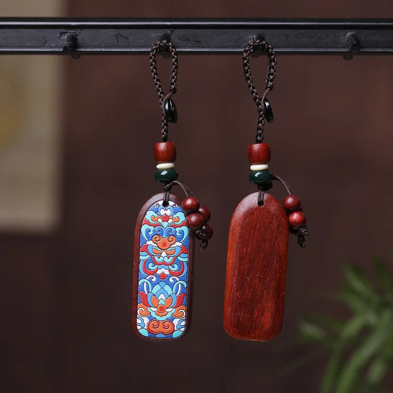 天然サンダルウッドの絵のキーホルダー,エスニックな目覚めのラ - Ethnic Fashion Meaning のレビューと価格