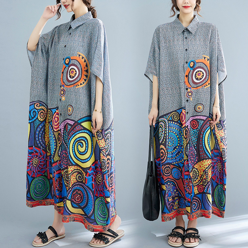 インディアンパキニドレス,ボヘミアンスタイル,レトロ,プリン - Fashion Ethnic Indian Clothing のレビューと価格