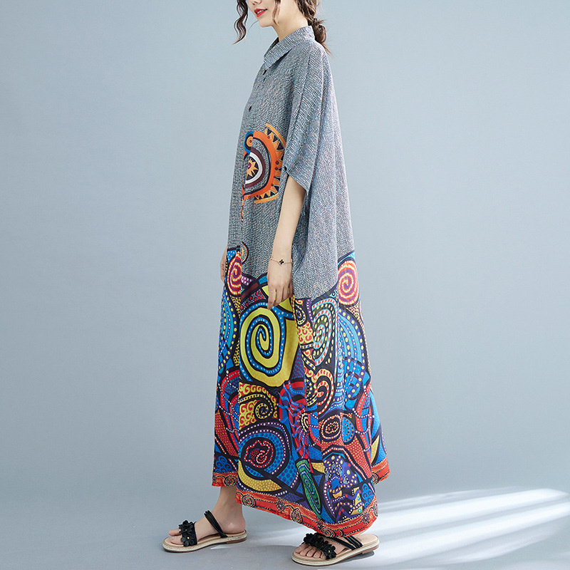 インディアンパキニドレス,ボヘミアンスタイル,レトロ,プリン - Fashion Ethnic Indian Clothing のレビューと価格