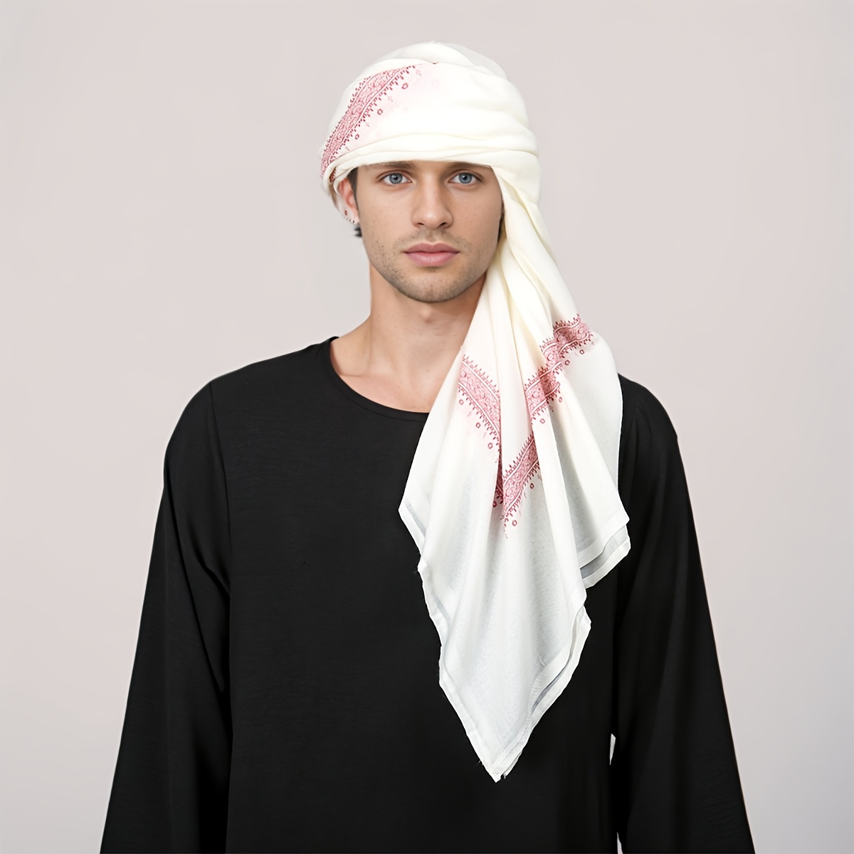 男性のためのエスニック祈りのスカーフ,ポリエステルのストール - Ethnic Fashion Men のレビューと価格