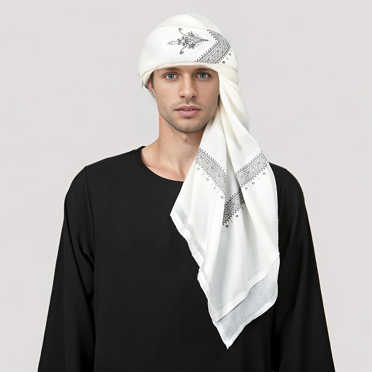 男性のためのエスニック祈りのスカーフ,ポリエステルのストール - Ethnic Fashion Men のレビューと価格