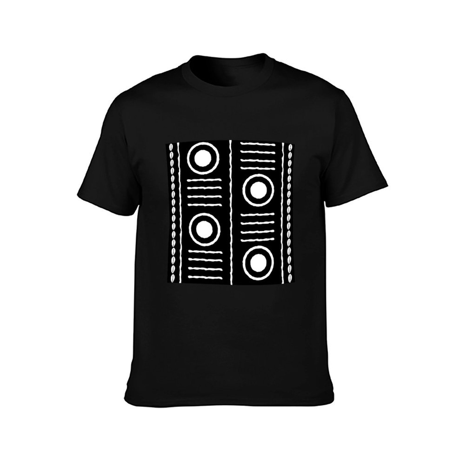 伝統的なアフリカの泥布デザインTシャツ 大きいサイズ 半袖T - Mudcloth Print Top のレビューと価格