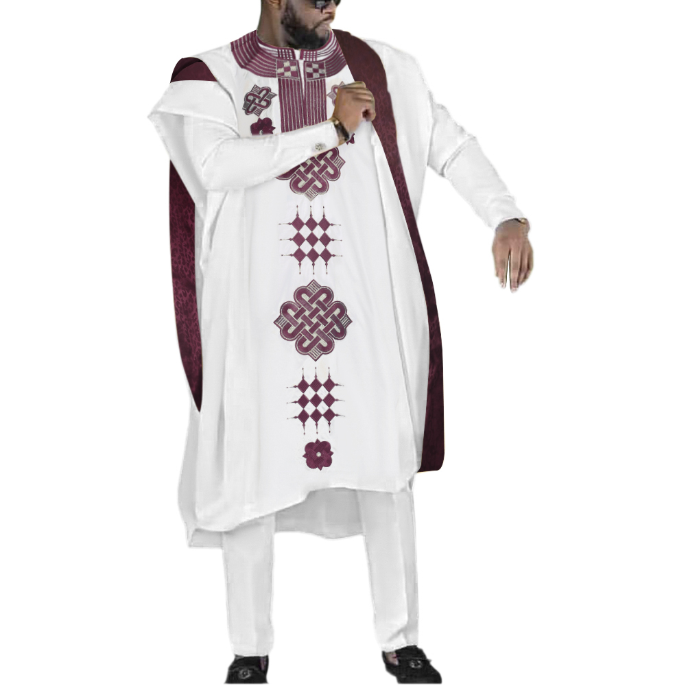H & D-伝統的なアフリカの男性用ダシキ,3ピース,刺em - Dashiki Shirt Men のレビューと価格