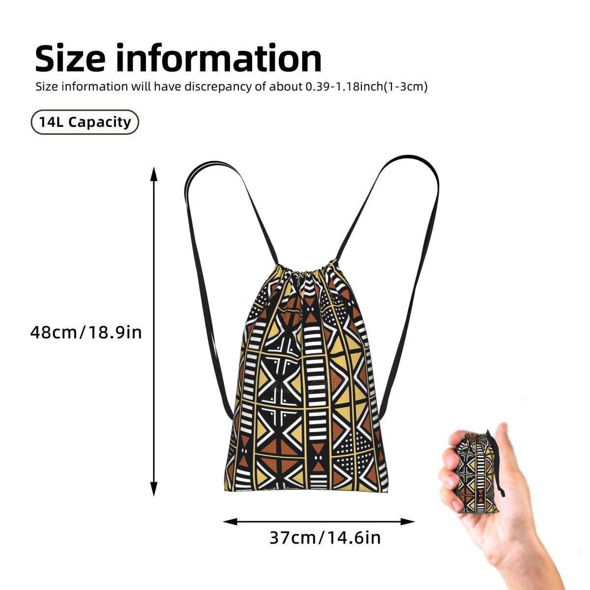 ボゴラン泥布アフリカ柄アフリカ民族部族芸術バックパックファッ - Ethnic Fashion Book のレビューと価格