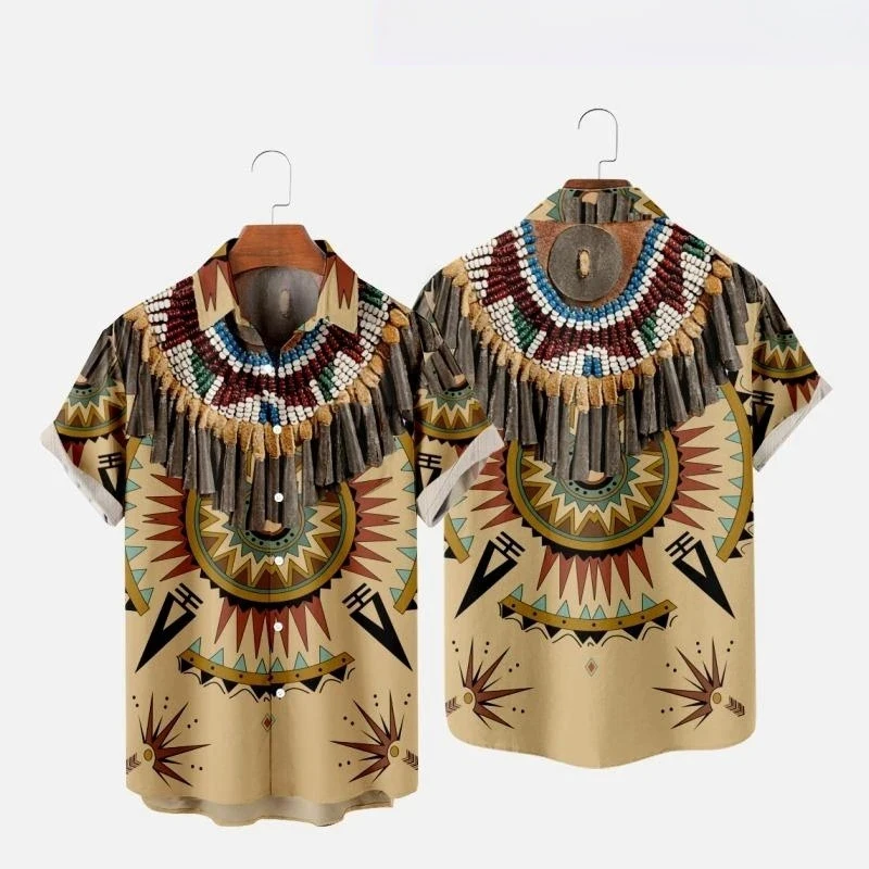 インドエスニックスタイル 3D プリントビーチシャツ男性女性 - Fashion Ethnic Indian Clothing のレビューと価格