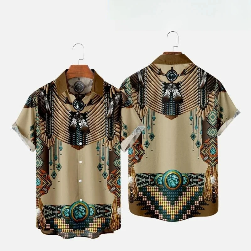 インドエスニックスタイル 3D プリントビーチシャツ男性女性 - Fashion Ethnic Indian Clothing のレビューと価格