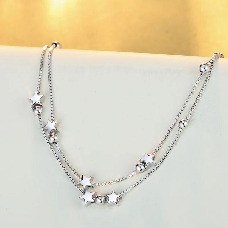 925 スターリングシルバーチャームスター女性用ブレスレット - Ethnic Fashion Designers のレビューと価格