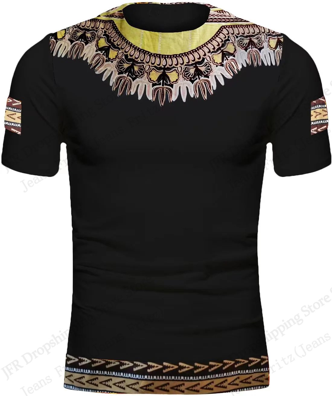 民族国家祭ダシキ 3d プリント Tシャツ男性女性ファッショ - Dashiki Shirt Men のレビューと価格