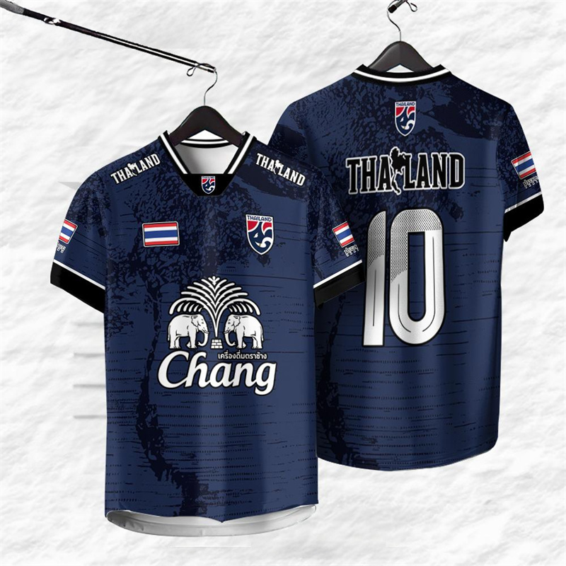 タイナンバー10ジャージTシャツ メンズ エレファントプリン - Thai Silk Blouse のレビューと価格