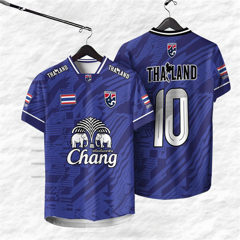 タイナンバー10ジャージTシャツ メンズ エレファントプリン - Thai Silk Blouse のレビューと価格
