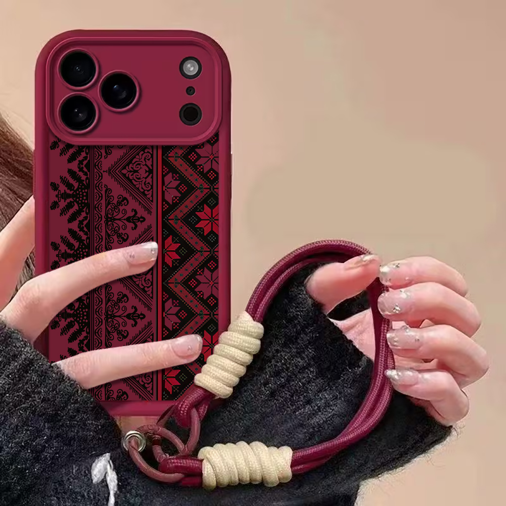ヨーロッパ民族風ハンドリストストラップケース iPhone  - Ethnic Style のレビューと価格