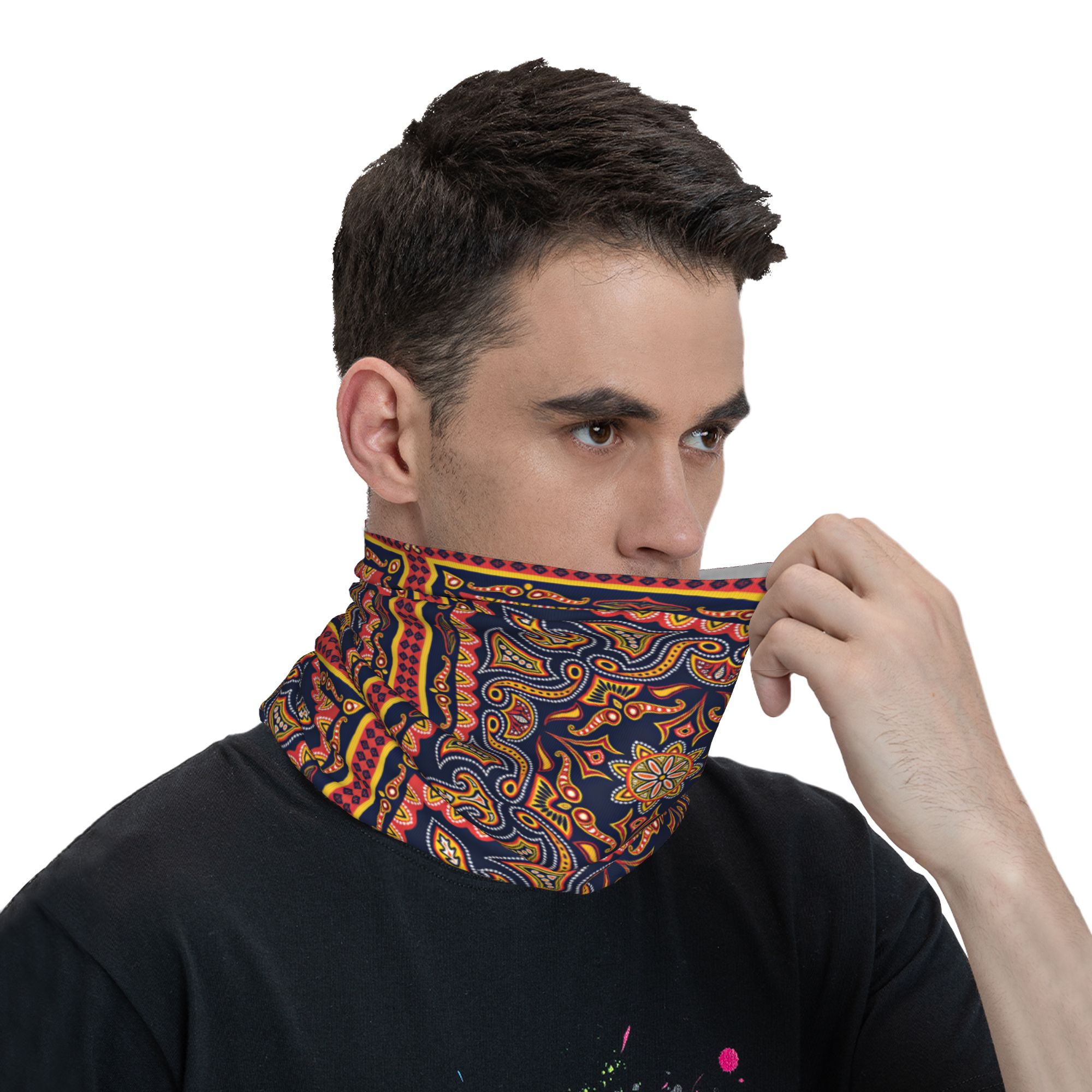 エスニックドットトライバルペイズリーバラクラバハイキングキャ - Ethnic Fashion Men のレビューと価格