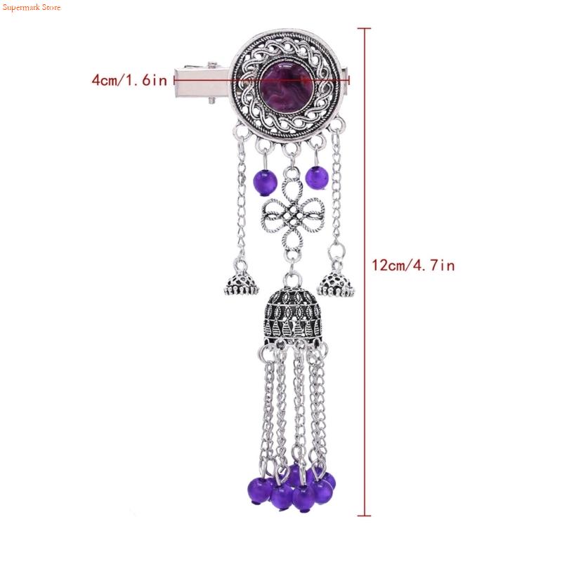 Q5WE エレガントなエスニック ヘアクリップ タッセル デ - Ethnic Wear Fashion Designer のレビューと価格